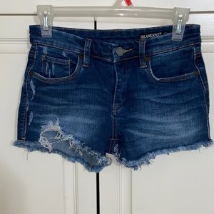 Blank NYC denim shorts with distressed ends